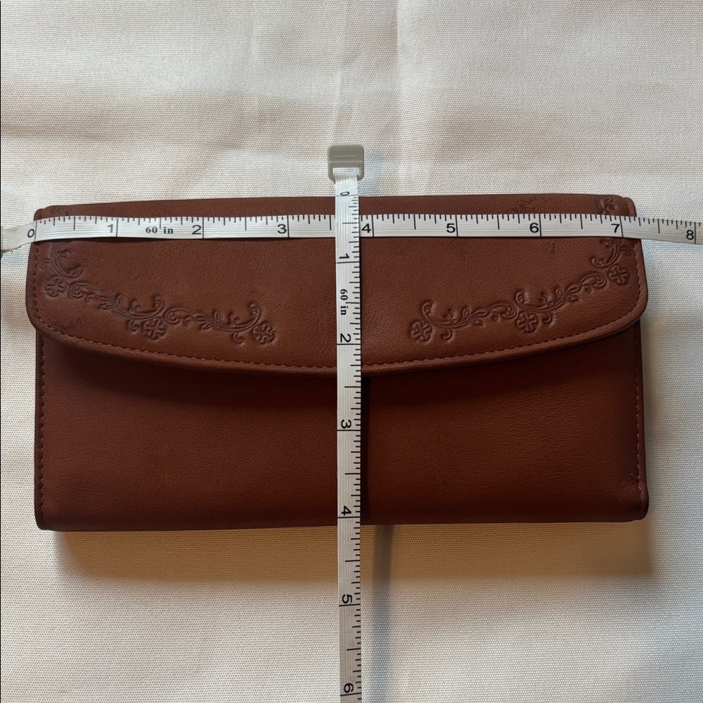 Buxton Cashmere Cowhide Wallet Brown EUC - Picture 10 of 10
